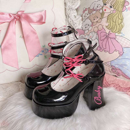 Baby Bow EGL Platform High Heels Shoes