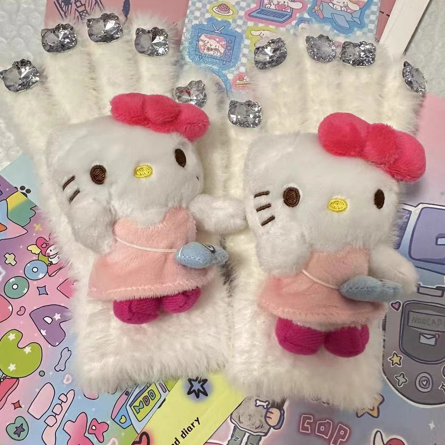 Kitty Doll Y2K Plush Gloves