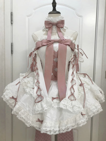 Sleeping Dream First Love Chii Chan White Pink Blue Lolita Dress