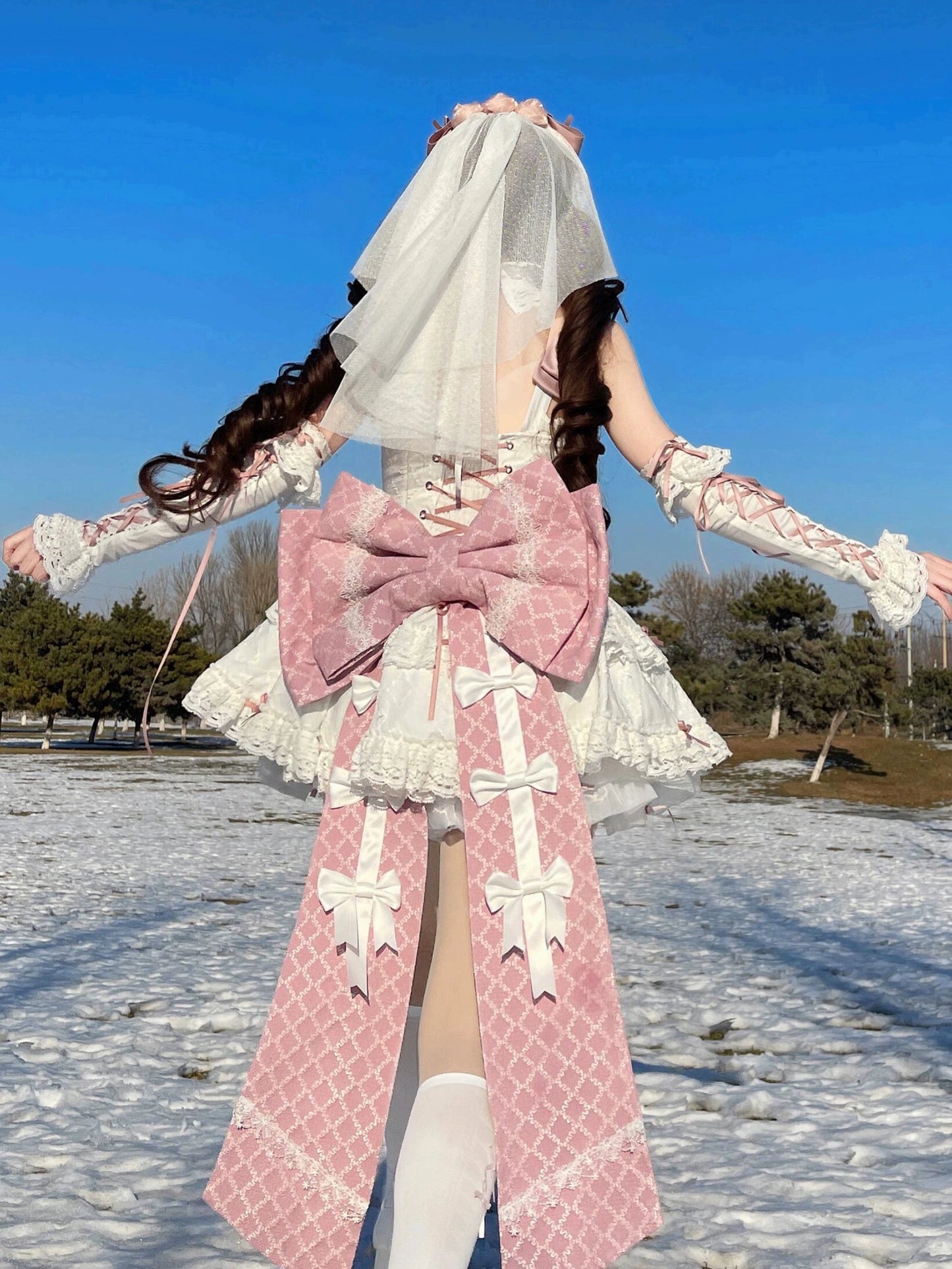 Sleeping Dream First Love Chii Chan White Pink Blue Lolita Dress