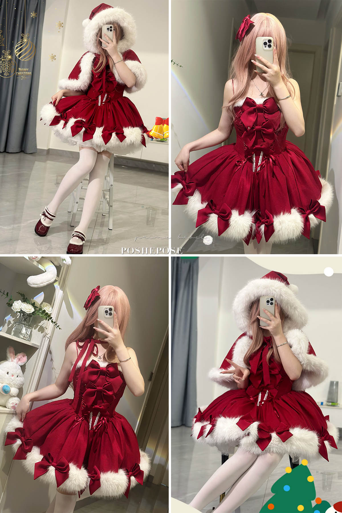 Poshepose Christmas Dance Series Red Lolita Dress