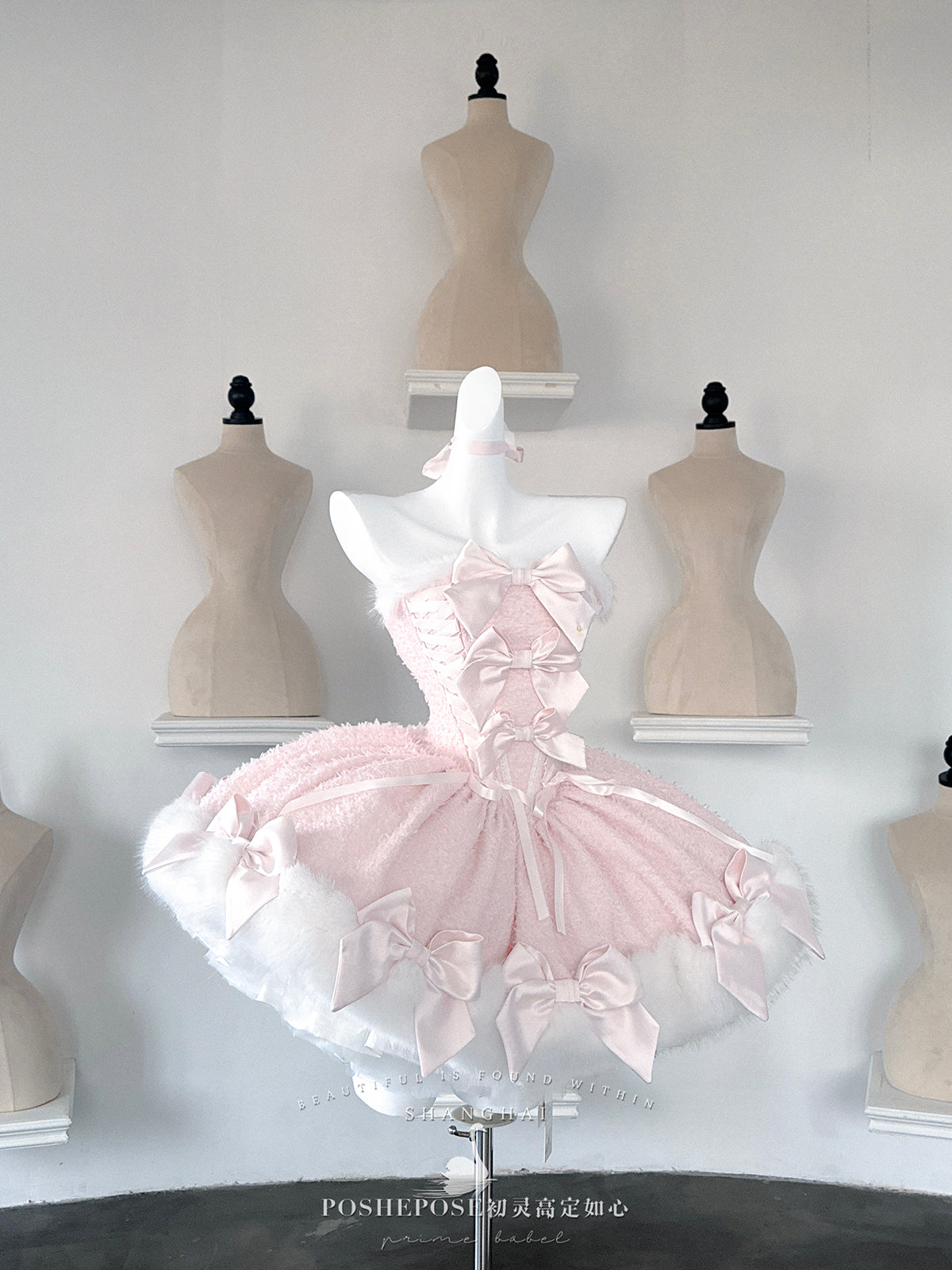 Poshepose Christmas Dance Series Pink Snow Lolita Dress