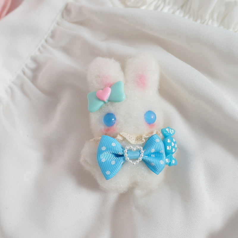 Candy Fairy Lolita Cute Rabbit Bunny Handmade Brooch Hairpin Hair Clip Hair Accessories Pins