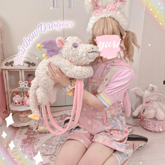 Plush Pastel Goth Bunny Bag