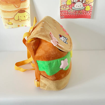 Kitty Hamburger Doll Large Capacity Bag Backpack