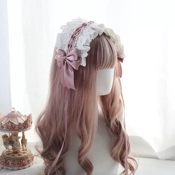 Lolita Lace Embroidery Bow Hairband Accessories