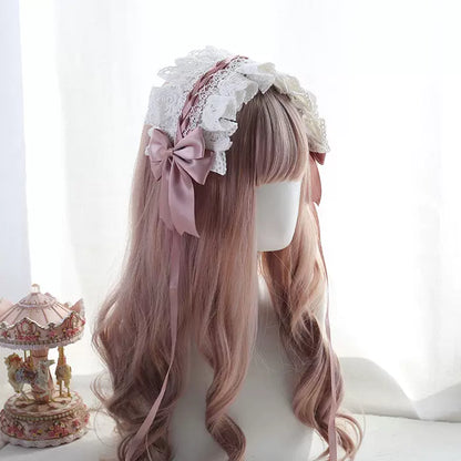 Lolita Lace Embroidery Bow Hairband Accessories