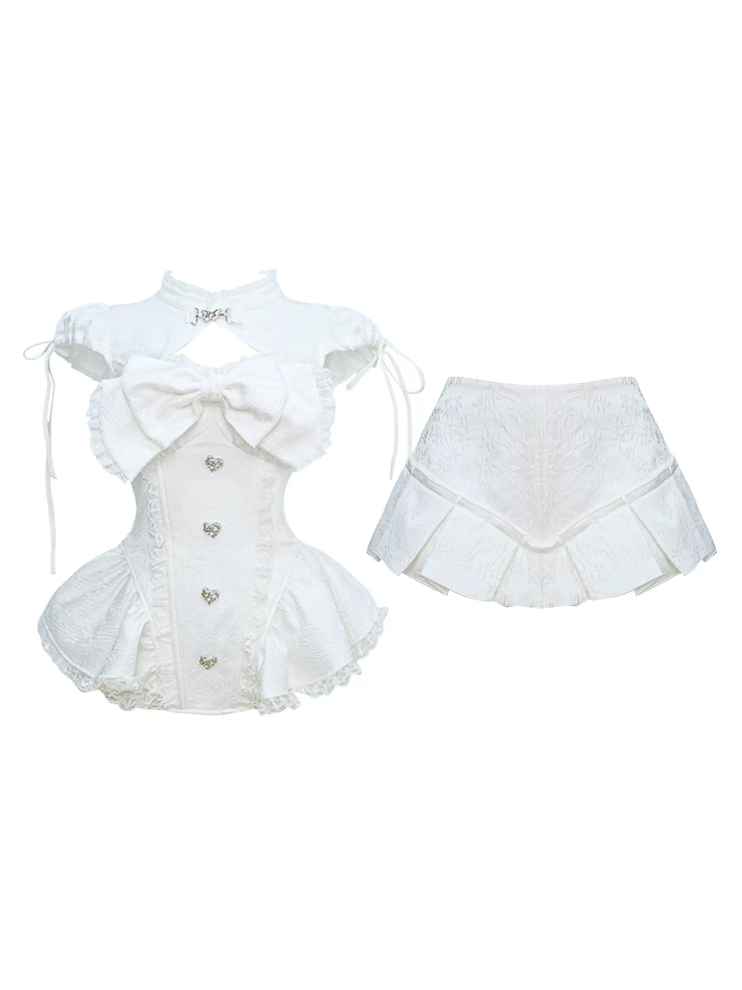 Serendipity Cupid Doll System White Top & Skirt Two Piece Set