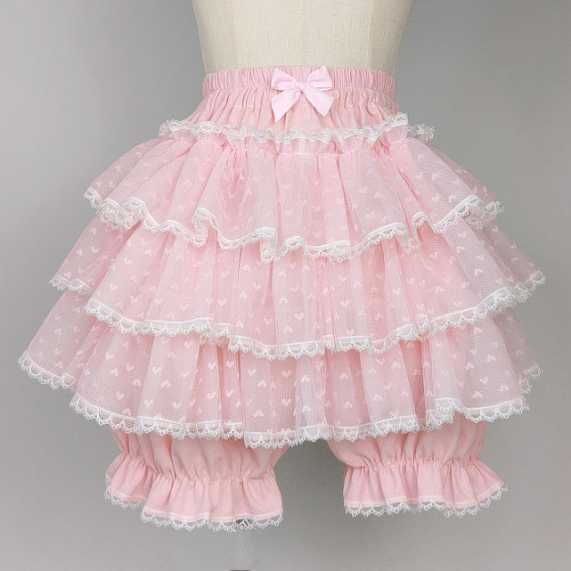 Plus Size EGL Ruffle Puffy Fake Cake Skirt Pumpkin Bloomers Shorts