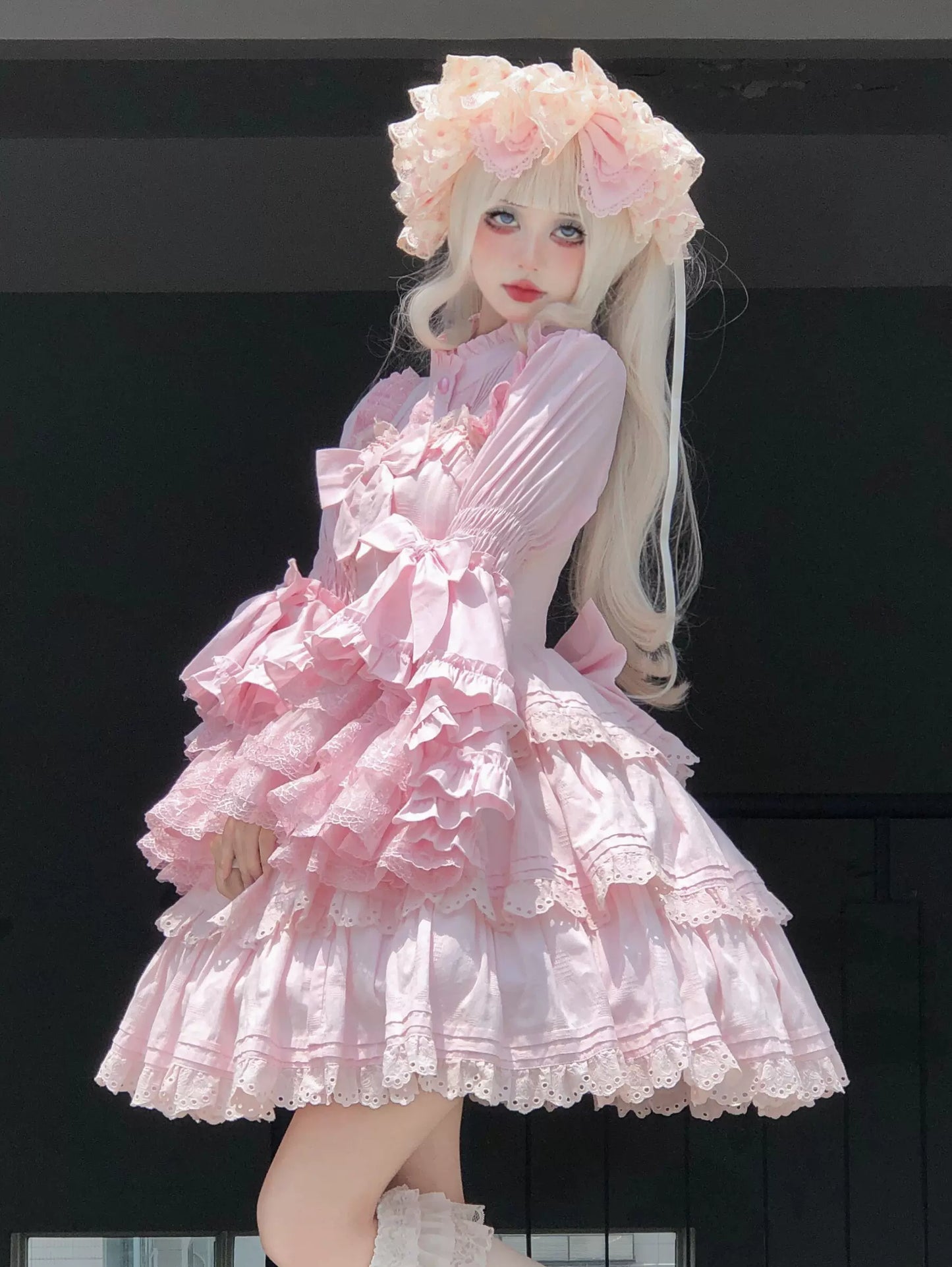 Twilight Lolita Plus Size Doll Collar Long Bell Sleeve Blouse Shirt