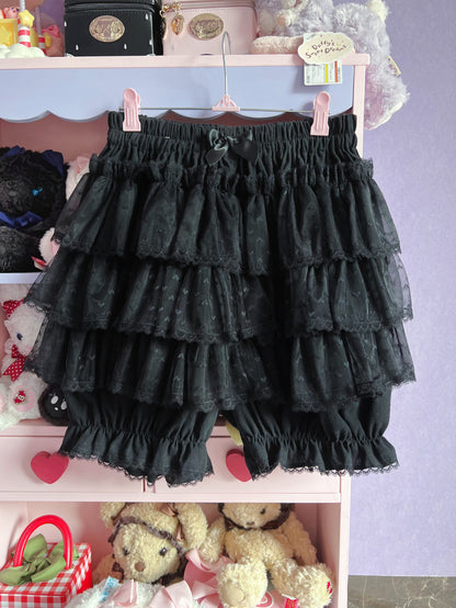 Plus Size EGL Ruffle Puffy Fake Cake Skirt Pumpkin Bloomers Shorts