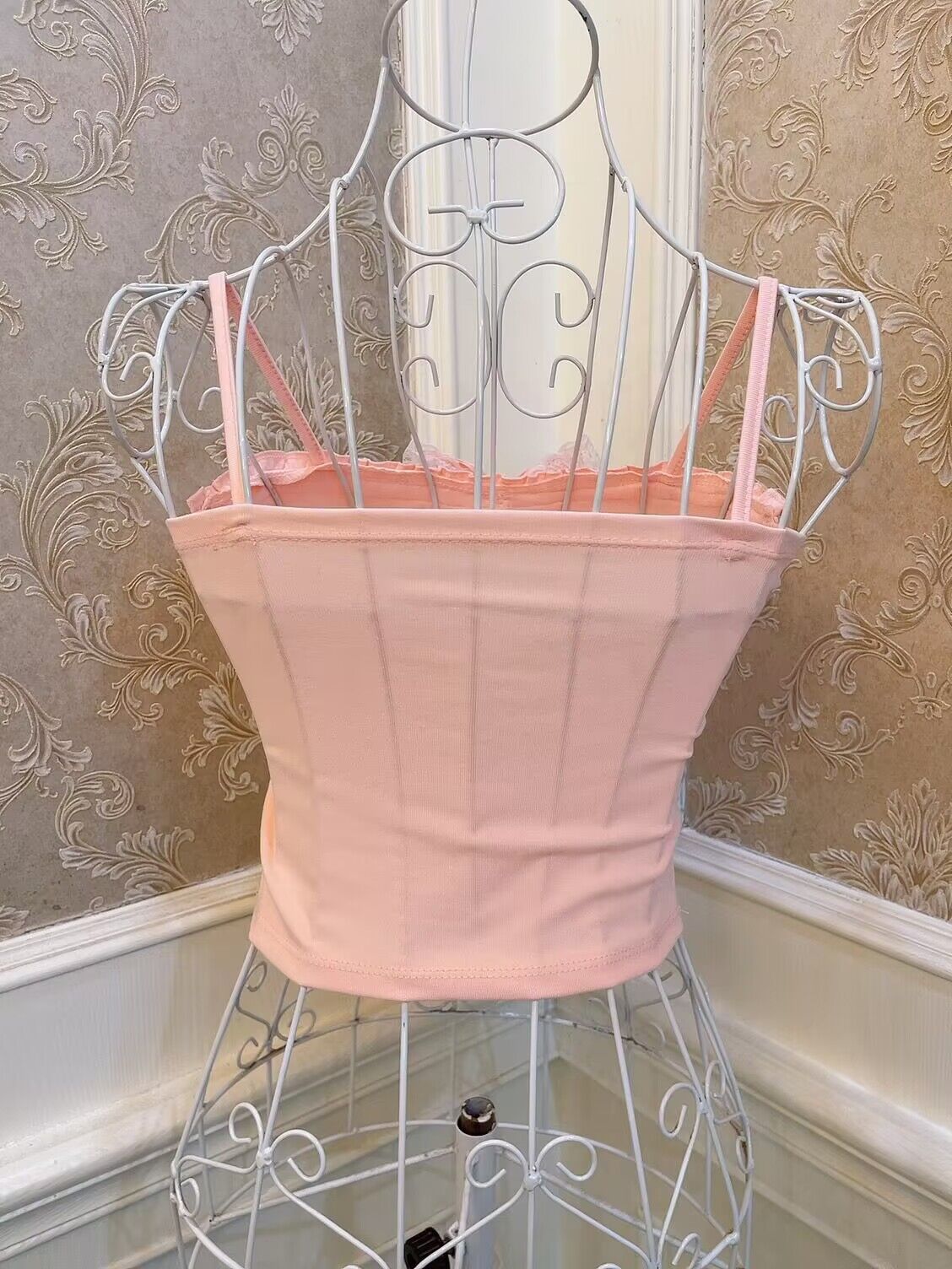 Sweetheart Princess Coquette Girl Cat & Fox Pink Gray Yellow Camisole Top