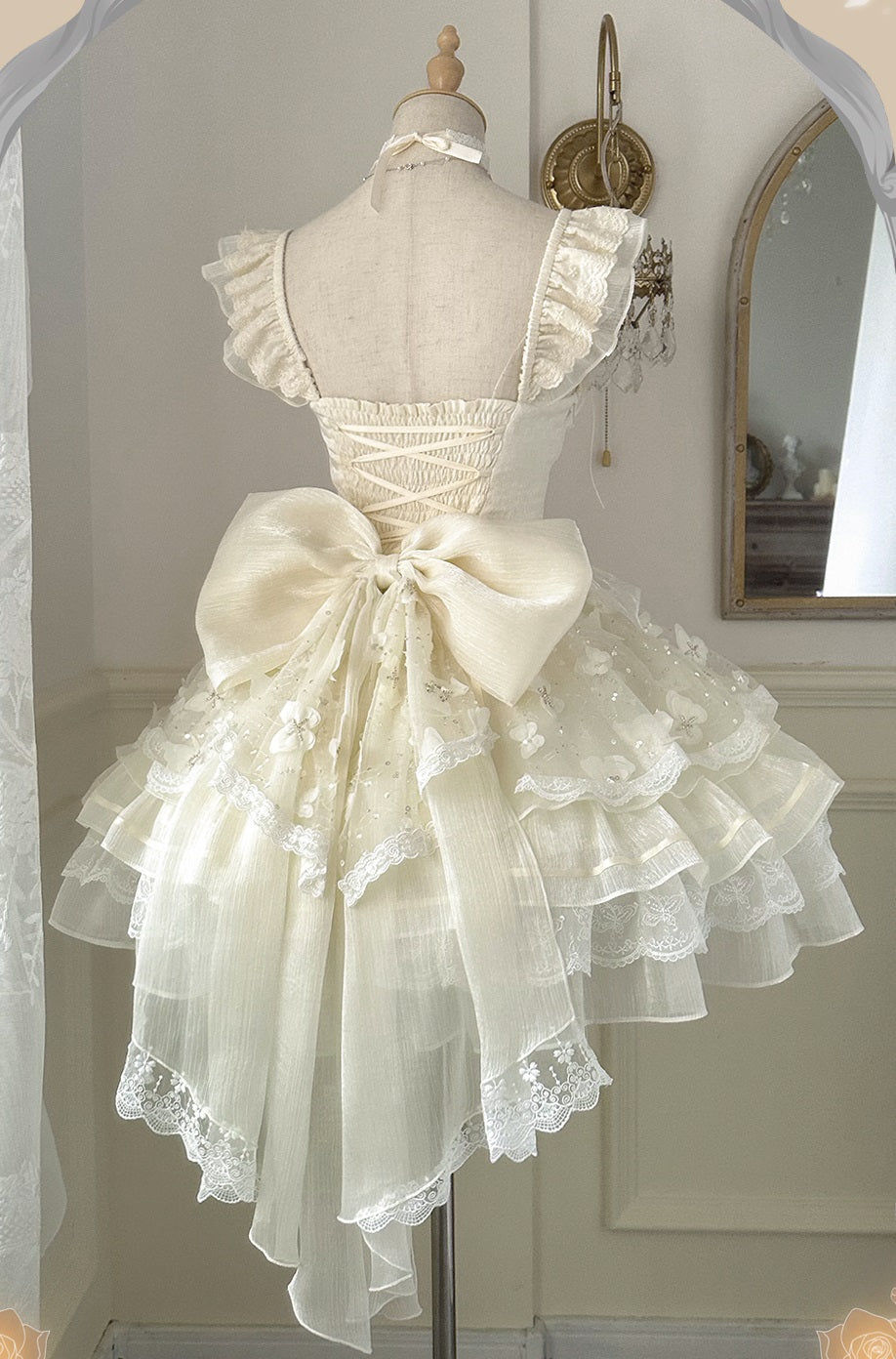 Flying Diary Tribute to First Love Cream Lolita Dress