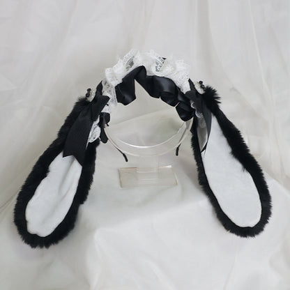 Candy Fairy Lolita Lop Rabbit Ears Cute Sweet Lace Handmade Hairband Hair Accessories