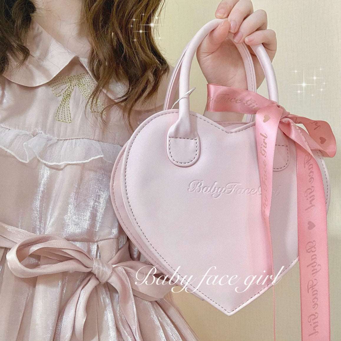 Baby Face Girl Heart Love Shaped EGL Crossbody Messenger Bag