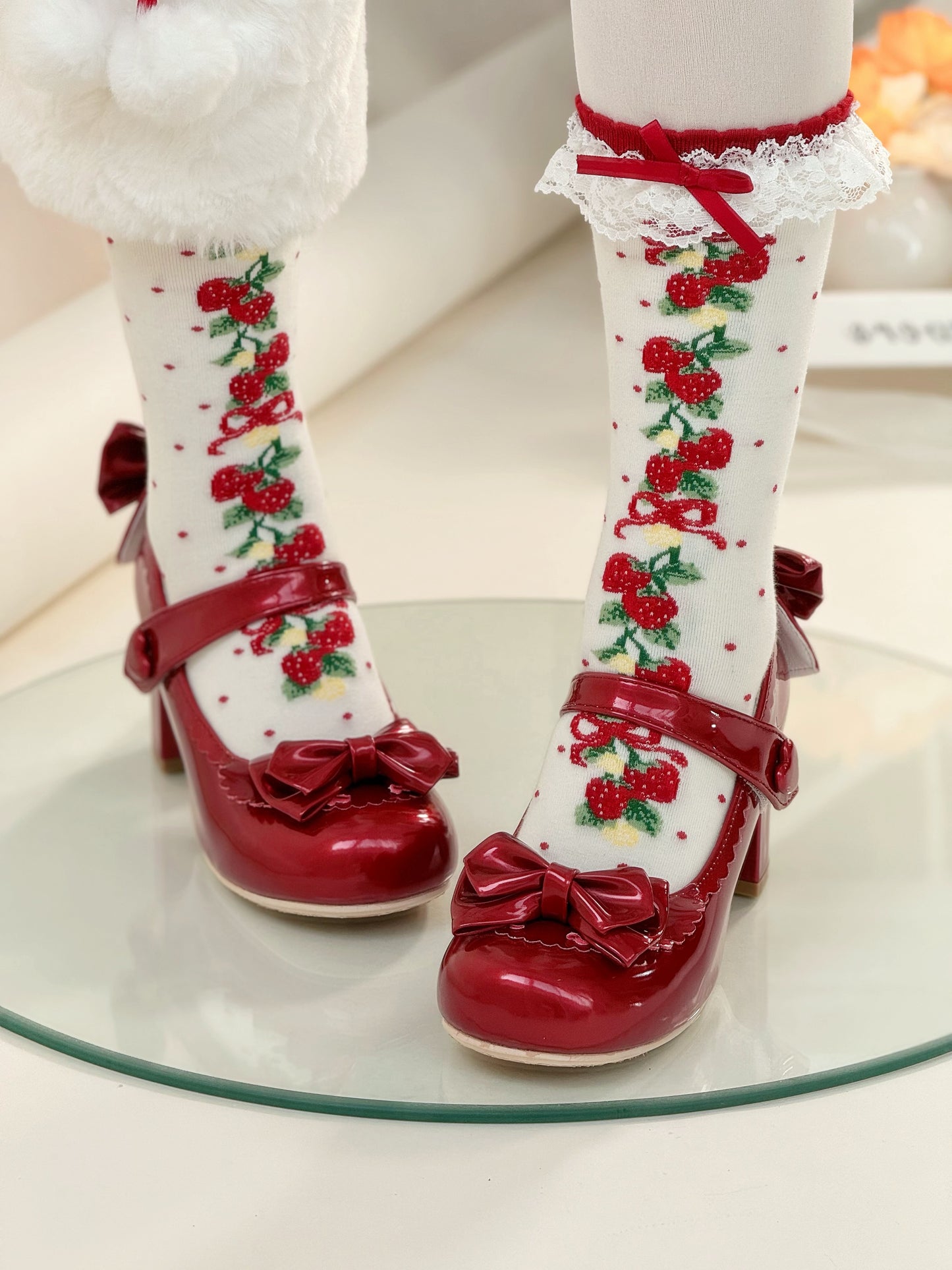 Fairy Godmother Snow White Red Black High Heels Shoes