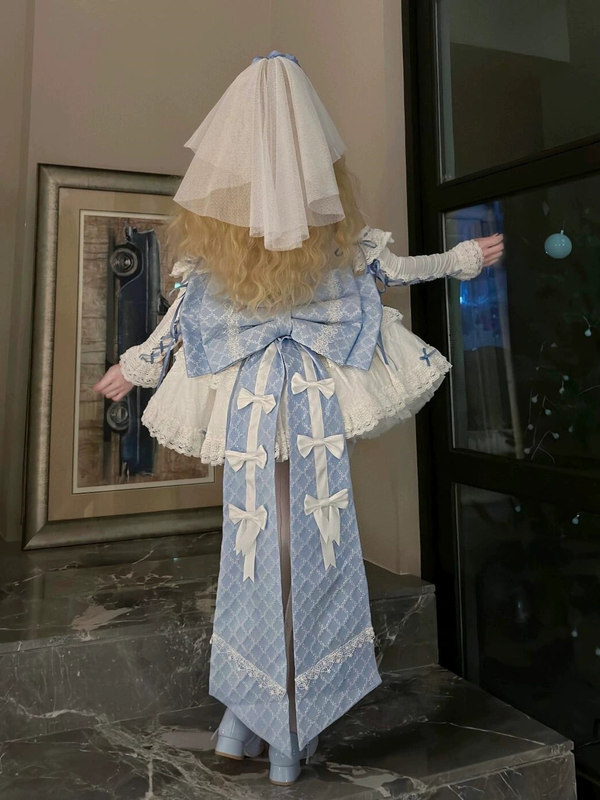 Sleeping Dream First Love Chii Chan White Pink Blue Lolita Dress