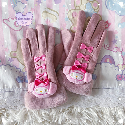 Purple Devil Melody Cinnamon Dog Winter Gloves