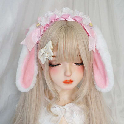 Candy Fairy Lolita Lop Rabbit Ears Cute Sweet Lace Handmade Hairband Hair Accessories