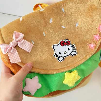 Kitty Hamburger Doll Large Capacity Bag Backpack