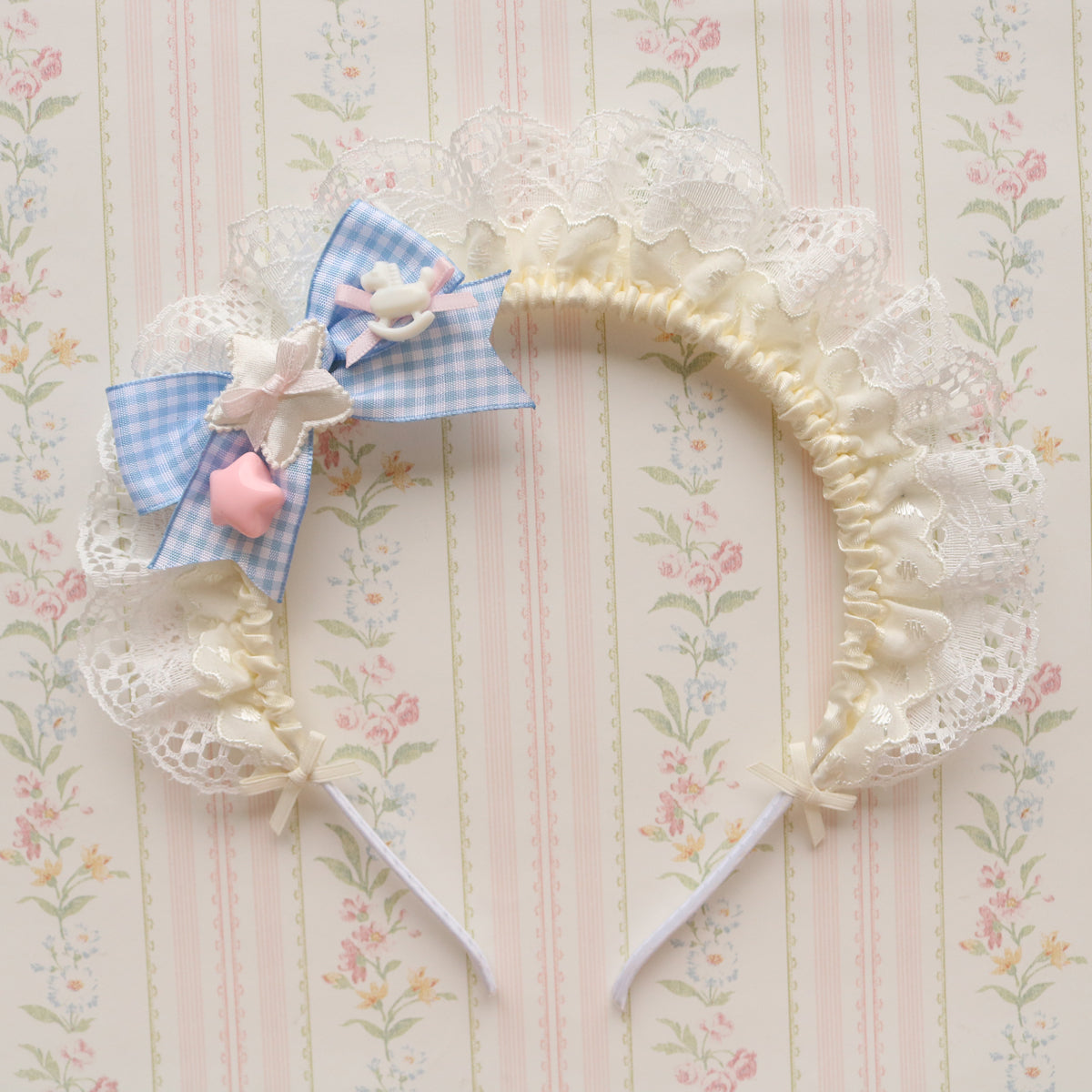 Creamy Bubbles Macaron Maid Lolita Lace Hairband Headband