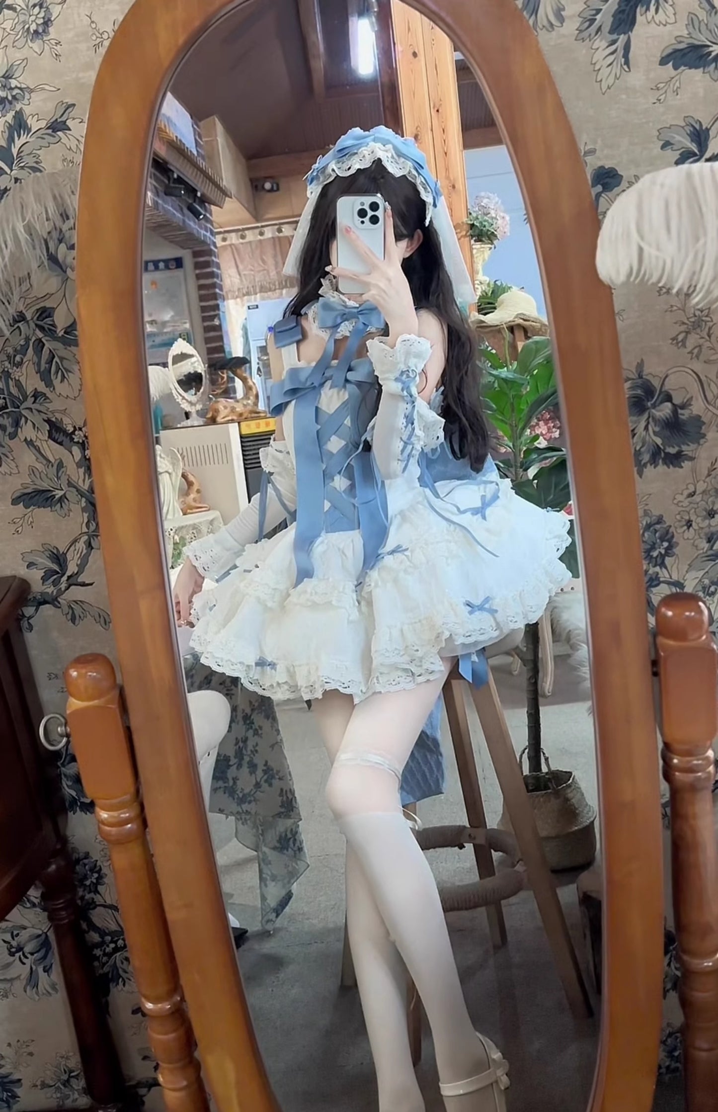 Sleeping Dream First Love Chii Chan White Pink Blue Lolita Dress