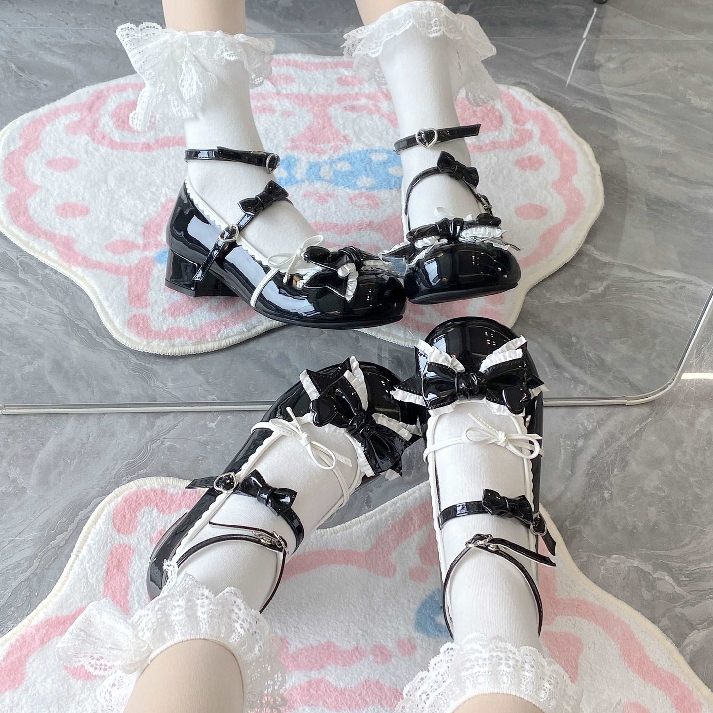 Biscuit Cookie Lolita Milk Party Low Heels Mary Jane Shoes