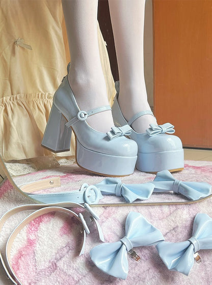 Fairy Godmother Contract Doll Glossy White Pink Blue Black High Heels Shoes