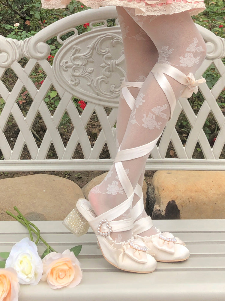 Mr Autumn Elegant Balletcore Le Ballet EGL Heart Pearl Pink White Black Red Silver Shoes