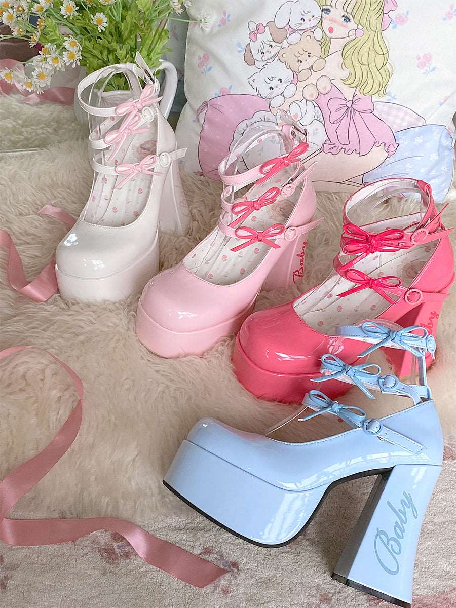 Baby Bow EGL Platform High Heels Shoes