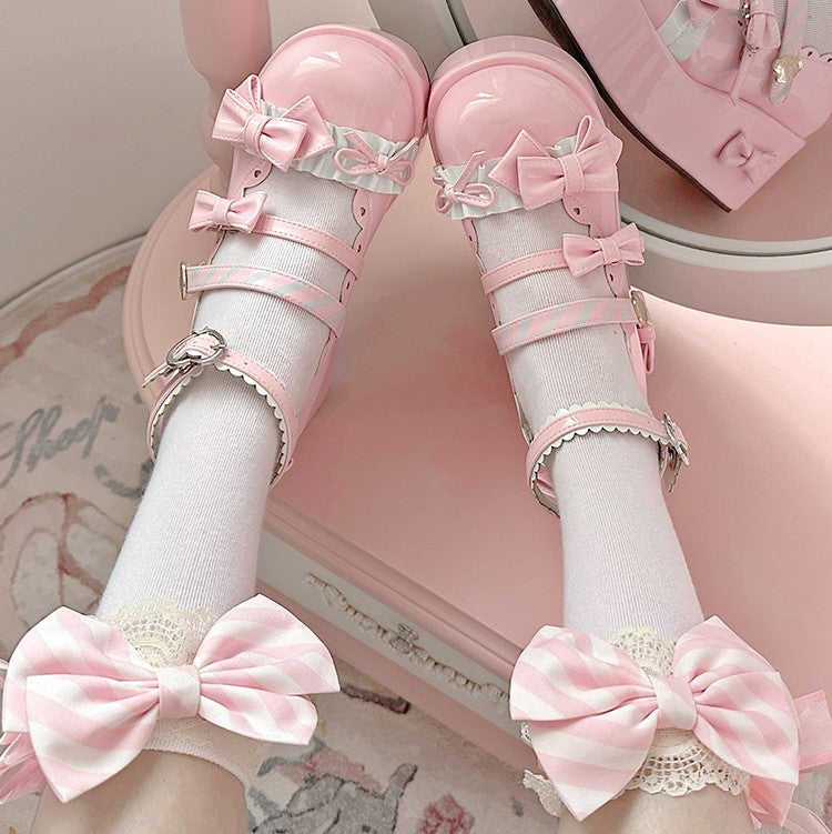 Mikko Milk Cake Cheese Mango Story Bow Lolita Shoes