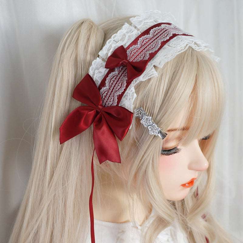 Candy Fairy Lolita Lace Sweet Bow Handmade Hairband Accessories