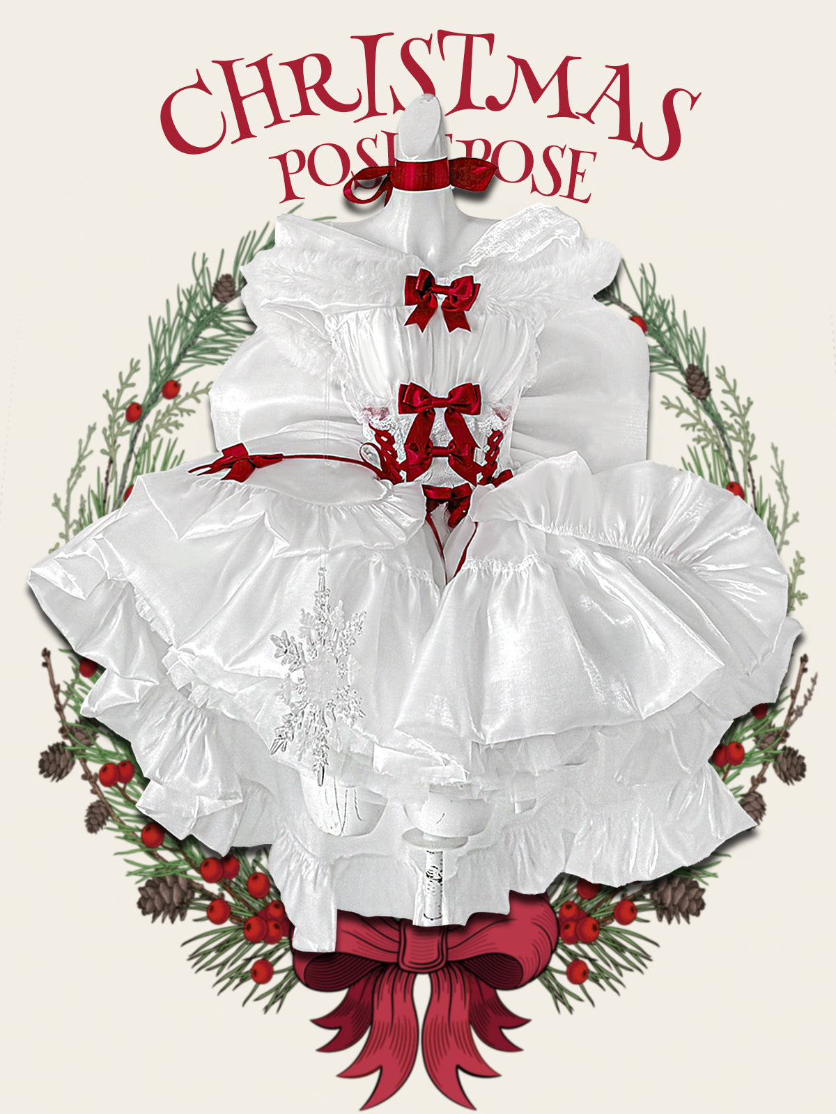 Poshepose Christmas Dance Series Red Lolita Dress