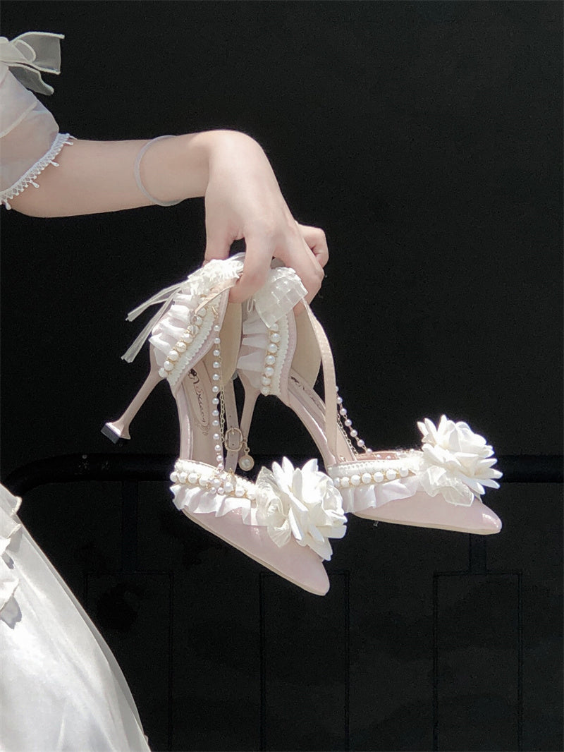 Dream Dwelling Rose Courtesy Elf Fairy Princess Fantasy Original Lolita High Heels Shoes