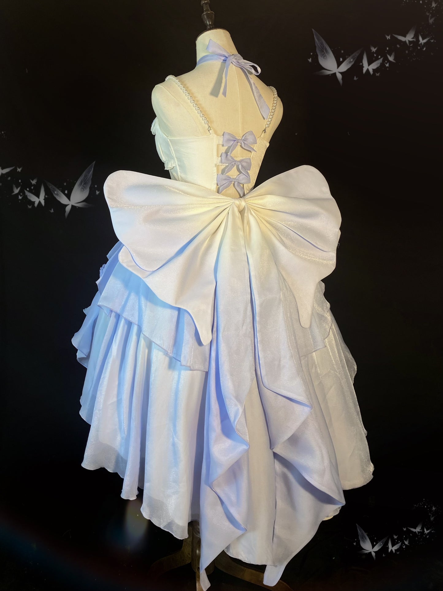 Elsa Lolita Love Goddess PInk Blue Gradient Rose Fairy Prom Dress