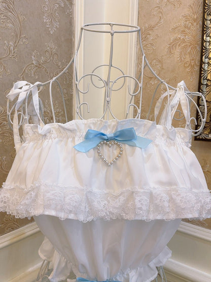 Sweetheart Princess Pink Blue Lace Cute Sweet Camisole Top