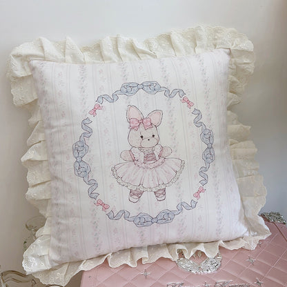 Dancing Ballet Rabbit Lace Chair Seat Cushions Room Decor