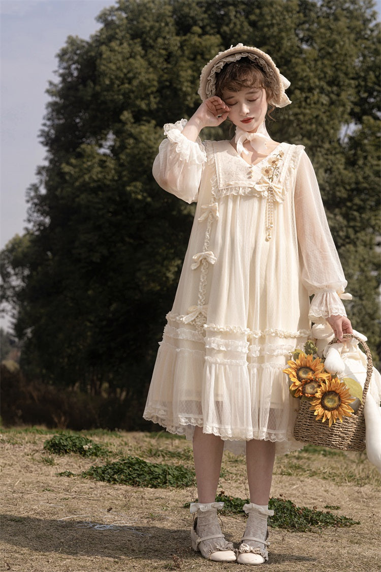 Unknown Star Sunflower Yellow Cream Lolita Spring Fall Dress