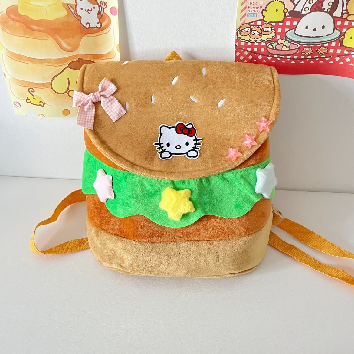 Kitty Hamburger Doll Large Capacity Bag Backpack