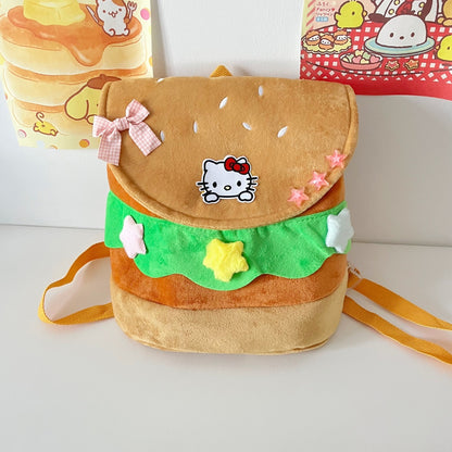 Kitty Hamburger Doll Large Capacity Bag Backpack