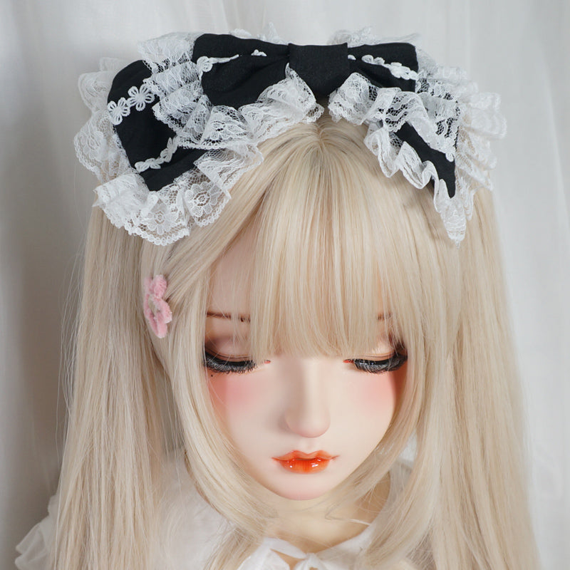 Candy Fairy Lolita Big Bow Lace Handmade Hair Accessories