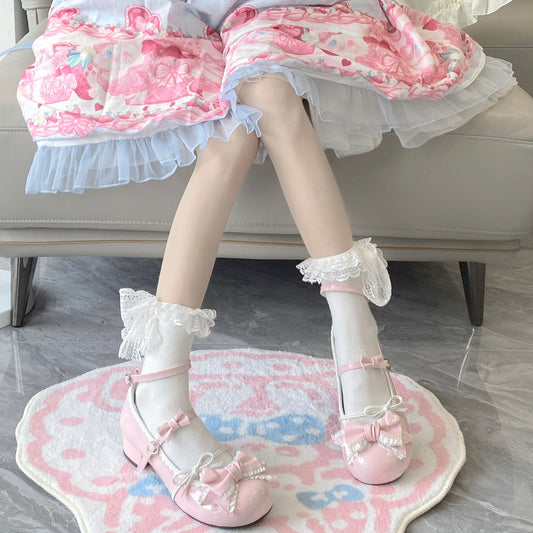 Biscuit Cookie Lolita Milk Party Low Heels Mary Jane Shoes