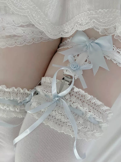 Love Catcher Lolita Pink Blue Black White Thigh Strap Garter