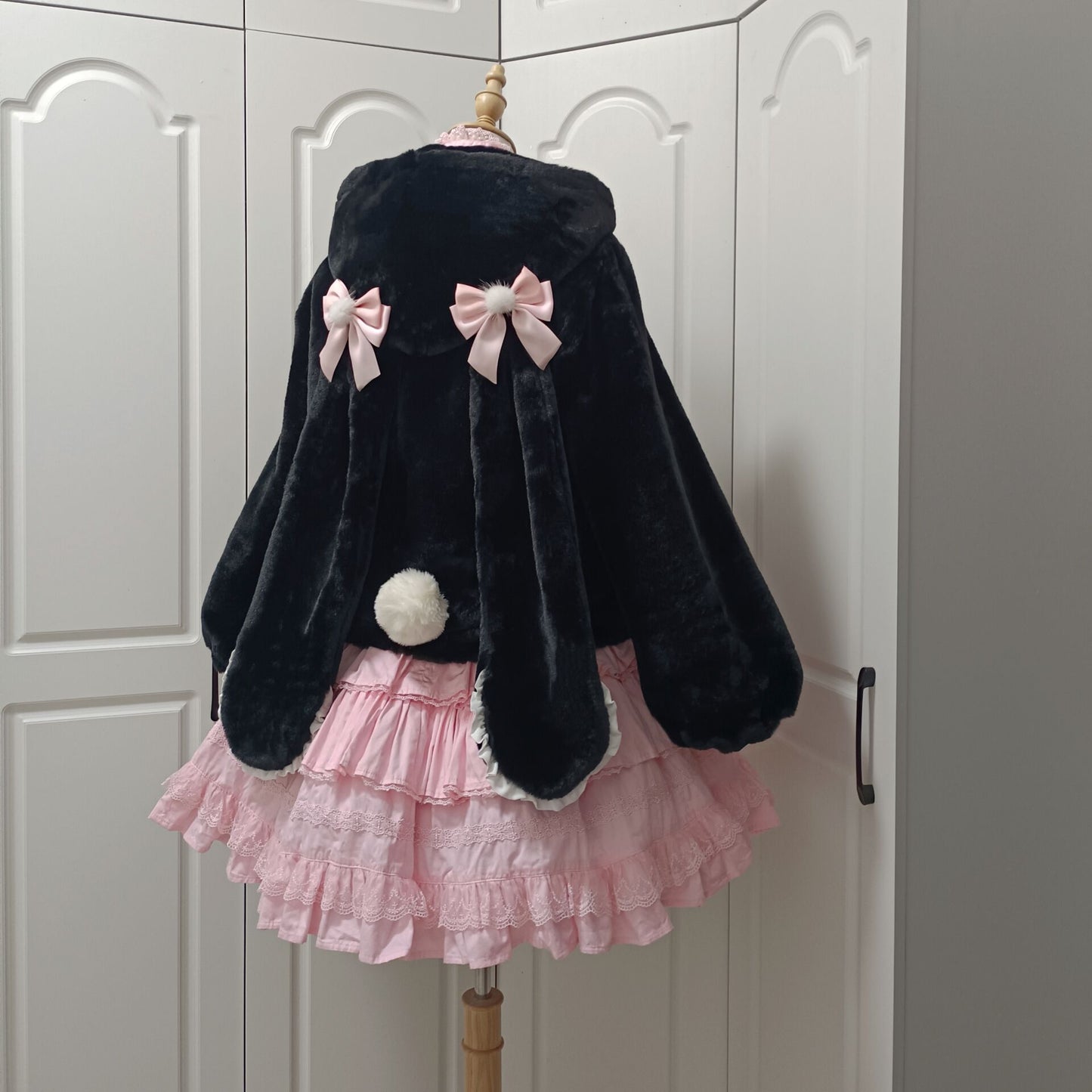 Lop Eared Rabbit Ears Faux Rabbit Fur Winter EGL Lolita Jacket