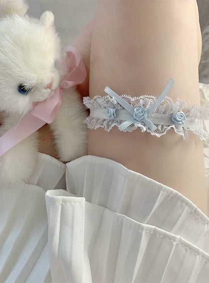 Love Catcher 2.0 Rose Lolita Pink Blue Black White Thigh Strap Garter