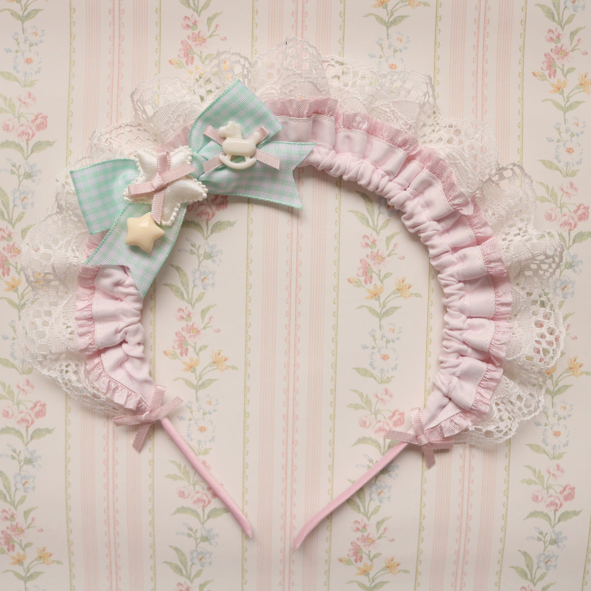 Creamy Bubbles Macaron Maid Lolita Lace Hairband Headband