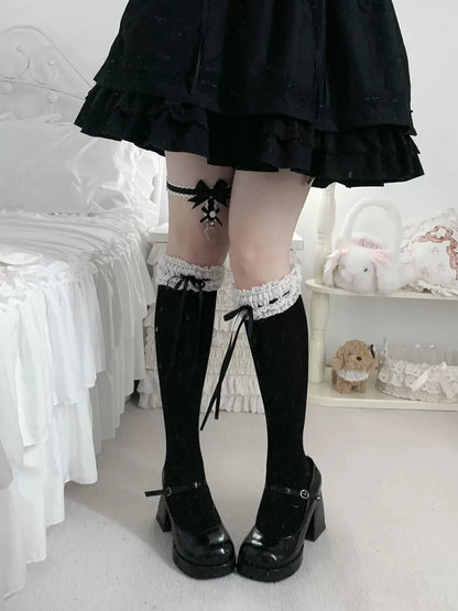 Love Catcher Lolita Pink Blue Black White Thigh Strap Garter