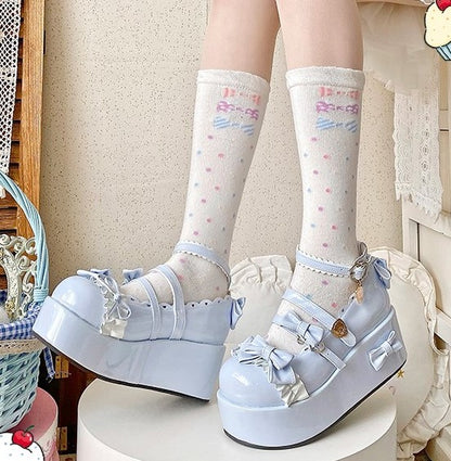 Mikko Milk Cake Cheese Mango Story Bow Lolita Shoes