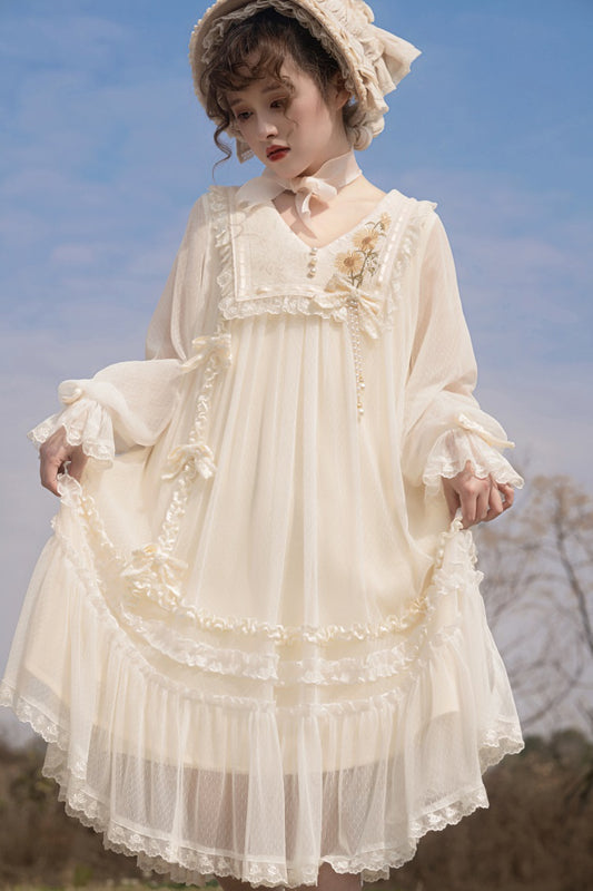 Unknown Star Sunflower Yellow Cream Lolita Spring Fall Dress