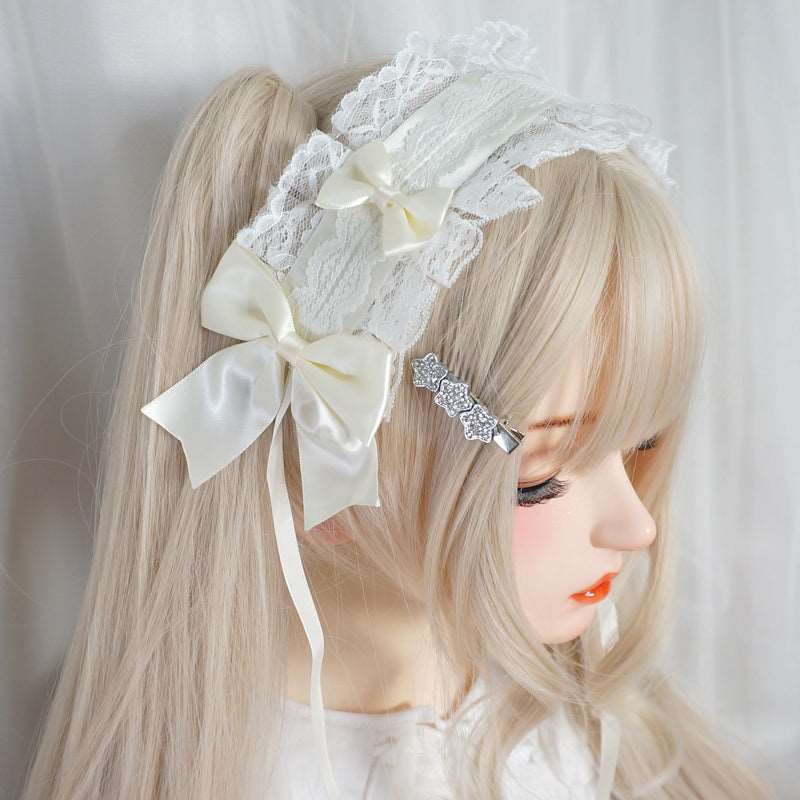 Candy Fairy Lolita Lace Sweet Bow Handmade Hairband Accessories